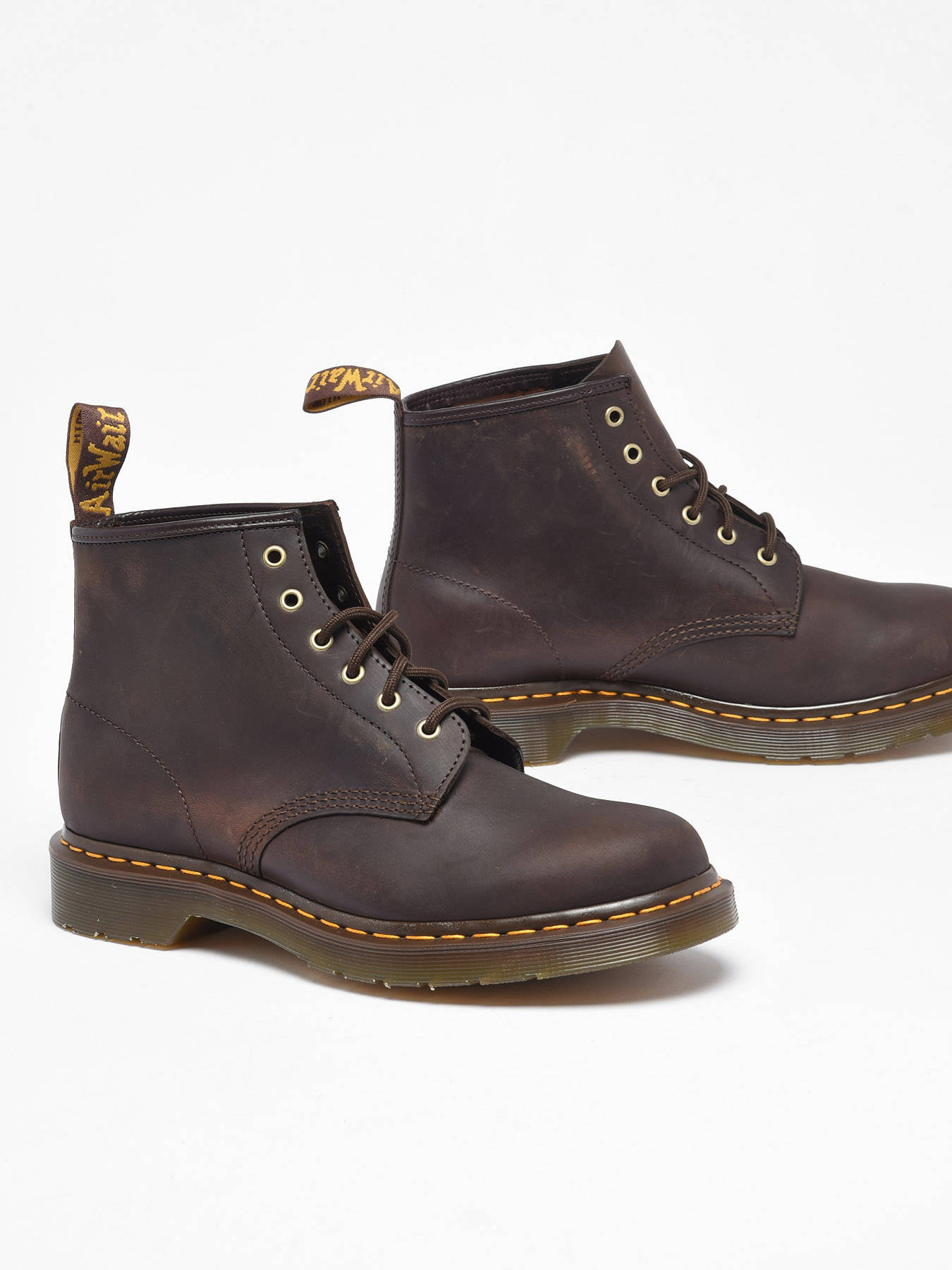 Boots Dr Martens Unisex 101 Dark Brown Crazy te koop aan de beste prijs