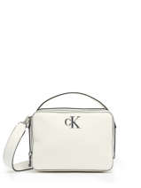 Cross Body Tas Minimal Mono Gerecycleerd Polyester Calvin klein jeans Wit minimal mono K610683