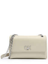 Cross Body Tas Re-lock Gerecycleerd Polyester Calvin klein jeans Beige re-lock K610749