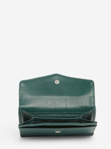 Portemonnee Leder Lancaster Groen paris pm 28-vue-porte