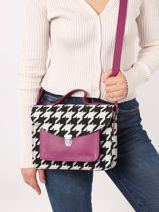 Cross Body Tas Mlle George Alligator Leder Paul marius Violet allure GEORGALL-vue-porte