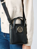 Cross Body Tas Roxane Leder Lancel Zwart roxane A12353-vue-porte