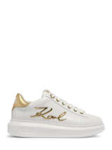 Sneakers Kapri Signature Uit Leder Karl lagerfeld Wit women KL62510A