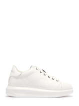 Sneakers Kapri Embossed Uit Leder Karl lagerfeld Wit women KL62523F