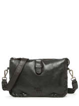 Cross Body Tas Doha Leder Basilic pepper Zwart doha BDOH03