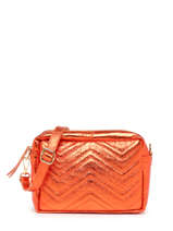 Cross Body Tas Nine Leder Milano Oranje nine NI1911LN