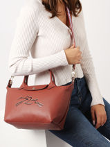 Longchamp Le pliage jockey Handtas Rood-vue-porte