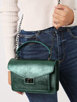 Cross Body Tas Nine Leder Milano Groen nine NI21061N-vue-porte