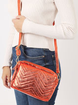 Cross Body Tas Nine Leder Milano Oranje nine NI1911LN-vue-porte