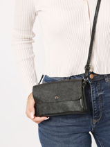 Cross Body Tas Nine Leder Milano Zwart nine NI23067-vue-porte