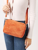 Cross Body Tas Velvet Sude Milano Oranje velvet VE19111G-vue-porte