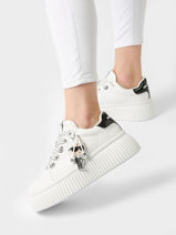 Kreeper Lo Karl Nft Sneakers Uit Leder Karl lagerfeld Wit women KL42376N-vue-porte