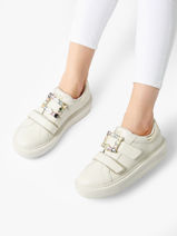 Sneakers Kylie Uit Leder Liu jo Beige women BF3089PX-vue-porte