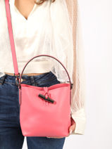 Longchamp Roseau essential Schoudertas Roze-vue-porte
