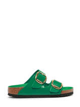 Slippers Arizona Uit Leder Birkenstock Groen accessoires 1025383