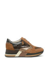 Sneakers Olimpia Uit Leder Mephisto Bruin women P5143558