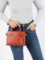 Handtas S Emilie Leder Le tanneur Rood emily TEMI1606-vue-porte
