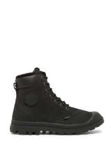 Enkellaarzen Pampa Sport Cuff Uit Leder Palladium Zwart kids 72992010