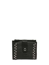 Portemonnee Met Kaarthouder Leder Basilic pepper Zwart glam BGLA94