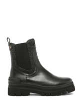 Chelsea Boots Uit Leder Tommy hilfiger Zwart women 7655BDS