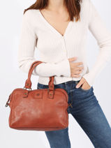 Handtas Heritage Leder Biba Rood heritage BT1-vue-porte