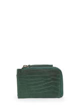 Portemonnee Leder Leder Pieces Groen jane 17141405