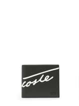 Portefeuille Leder Lacoste Zwart fg seasonal NH4408FW