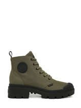 Enkellaarsjes Pallabase Twill Palladium Groen women 96907325