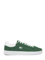 Baseshot Sneakers Uit Leder Lacoste Groen men 6SMA0065-vue-porte