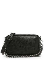 Cross Body Tas Vintage Leder Mila louise Zwart vintage 23673E