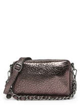Cross Body Tas Vintage Leder Mila louise Zwart vintage 23673JX