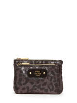 Portemonnee Mila louise Zwart sl2 leopard 23690SL2