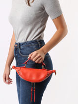 Cross Body Tas Xs Origami Leder Lancel Oranje origami A12526-vue-porte