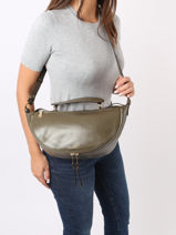 Cross Body Tas M Origami Leder Lancel Groen origami A12528-vue-porte