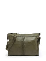 Cross Body Tas Cow Leder Basilic pepper Groen cow BCOW38