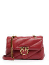 Cross Body Tas Love Bag Puff Leder Pinko Rood love bag puff A0F2