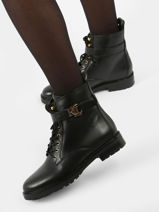 Elridge Boots Uit Leder Lauren ralph lauren Zwart women 83841301-vue-porte