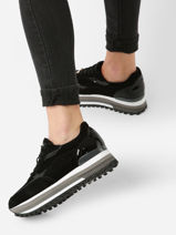 Sneakers Uit Leder Nathan baume Zwart women 232NS25-vue-porte