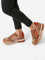 Sneakers Uit Leder Nathan baume Bruin women 232NS26-vue-porte