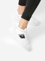 Sneakers Uit Leder Tommy hilfiger Wit women 7387YBS-vue-porte