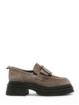 Mocassins Uit Leder Alpe Grijs women 27261121