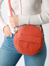 Cross Body Tas Dorine Leder Nathan baume Oranje nathan 96KW3061-vue-porte