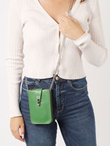 Telefoonetui Mirage Leder Milano Groen mirage MI211001-vue-porte