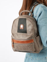 Rugzak Miniprix Bruin basic YF1771-vue-porte