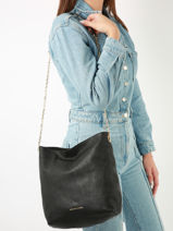 Cross Body Tas Premium Leder Gerard darel Zwart premium X445-vue-porte