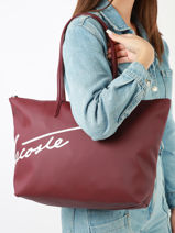 Handtas L.12.12 Concept Seasonal Lacoste Rood l.12.12 concept seasonal NF4473SJ-vue-porte