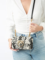 Cross Body Tas Love Bag Icon Wol Pinko Veelkleurig love bag icon A17A-vue-porte