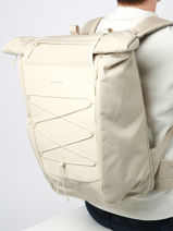 Rugzak Met 17" Laptopvak Kapten and son Beige backpack BANFF-vue-porte