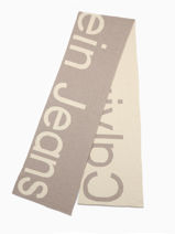 Sjaal Calvin klein jeans Beige logo K611263-vue-porte