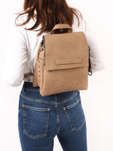 Rugzak Desigual Bruin acquiles 23WAKP04-vue-porte